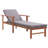 78.7" Long Acacia Single chaise with Cushions-495059966