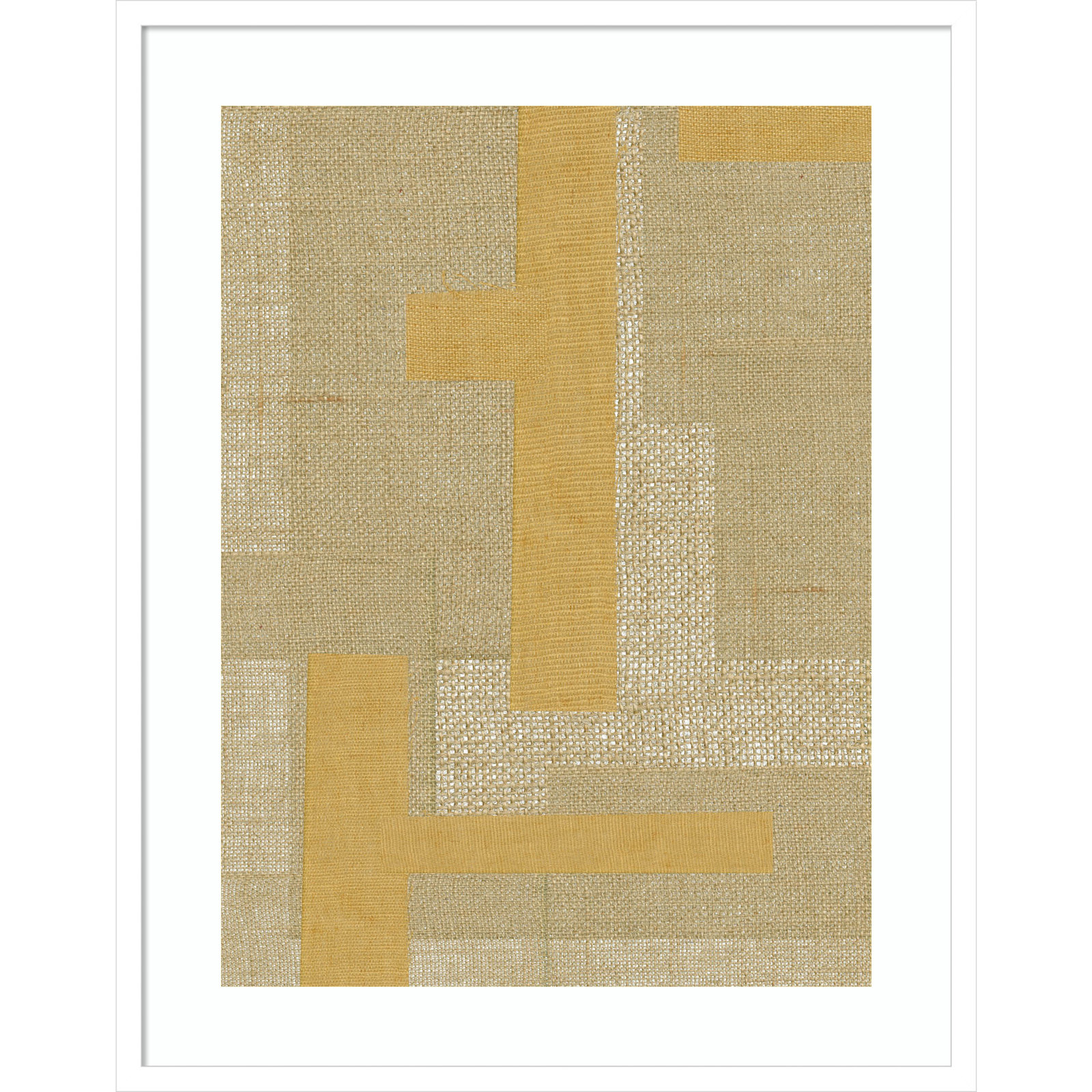 Fabric Pattern Collage No. 4 Print, White, 33" H x 26" W