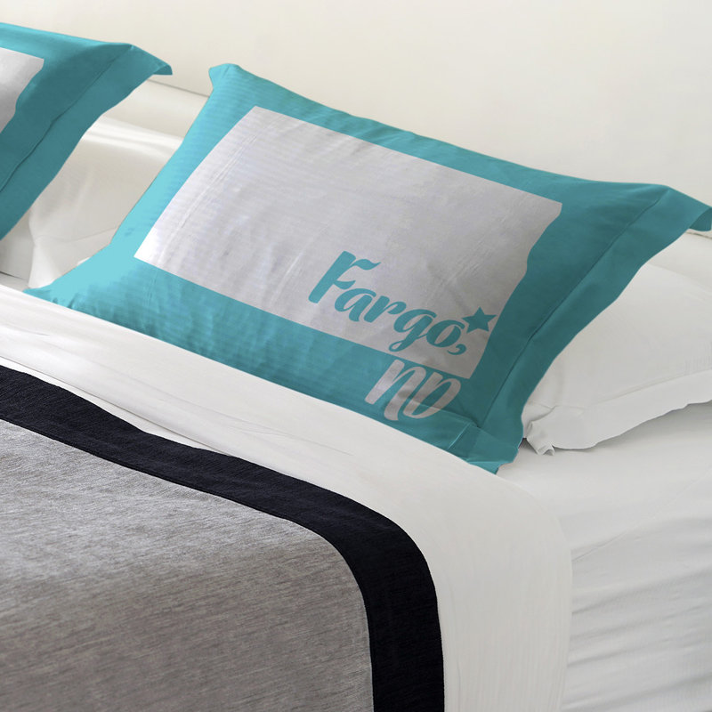 Fargo Polyester Sham Set, Teal, King, Microfiber