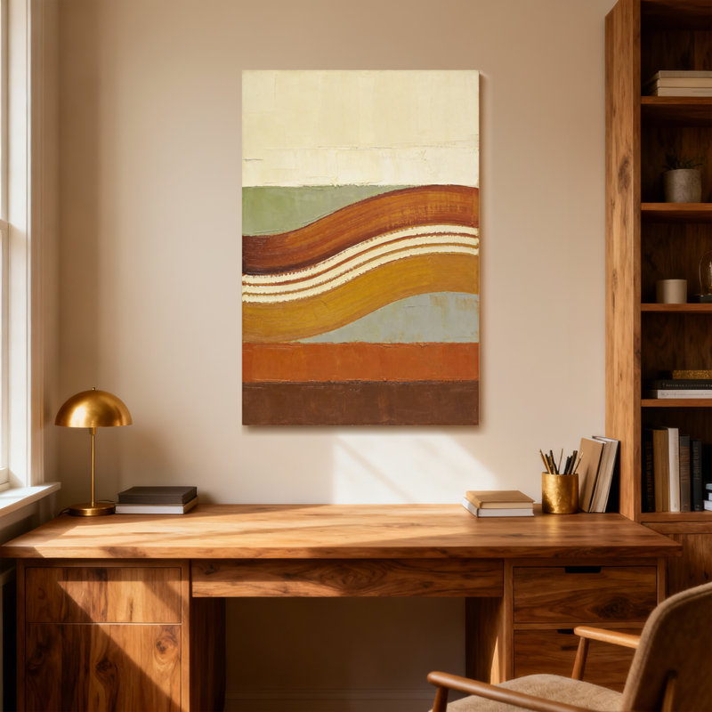 Art abstrait sur toile, H 40 po x l 28 po