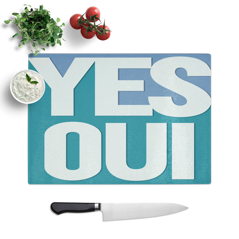 Yes Oui Chopping Board, 20cm W x 28.5cm L