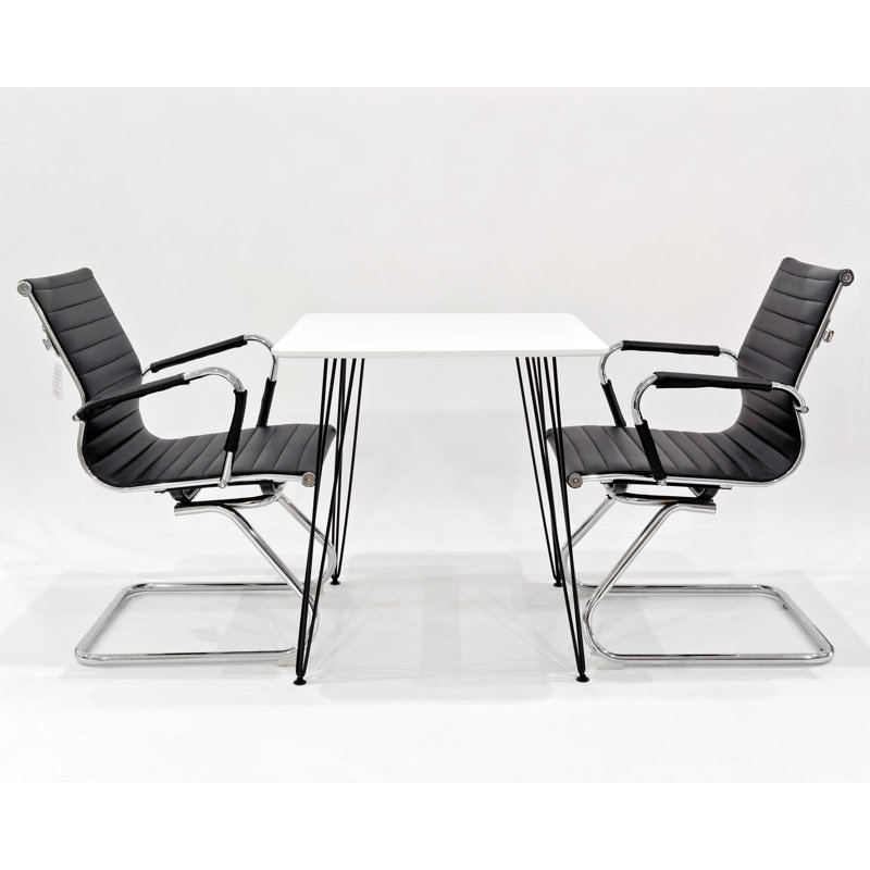 Maguire 2 - Person Dining Set, Black, White