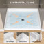 48'' W X 38'' D ADA Acrylic Alcove Shower Pan Single Threshold Handicapped Shower Base Rectangular White Shower Tray with Centre Drain & Non-Slip Design