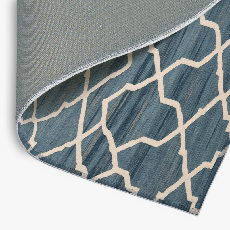 Tapis gris intérieur et extérieur Trellis, Rectangulaire 2 pi x 3 pi