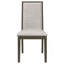Ensemble de table de salle à manger beige et gris foncé-1128785894