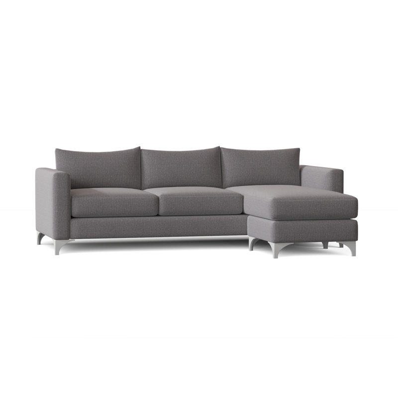 Vess Upholstered Sectional Reversible, Macarena Slate