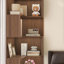 Armoire de coin en bois manufacturé brun noisette