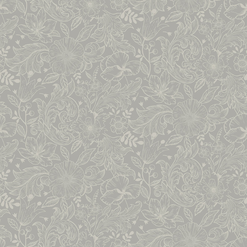 Rouleau de papier peint L 33 pi x l 20,9 po Celinda, gris