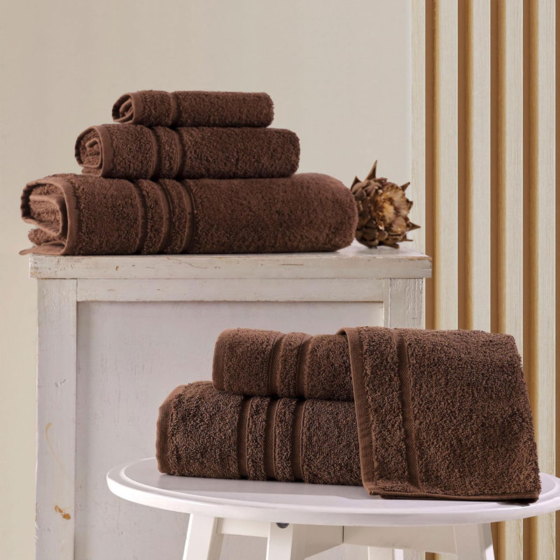 18 Piece Bath Towels Set for Bathroom Original Turkish Cotton Soft, Absorbent and Premium 6 Bath Towels, 6 Hand Towels, 6 Washcloths
