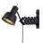 Tingrui Modern Industrial Black Plug in Wall Sconces, Vintage Swing Arm Wall Lamp for Living Room