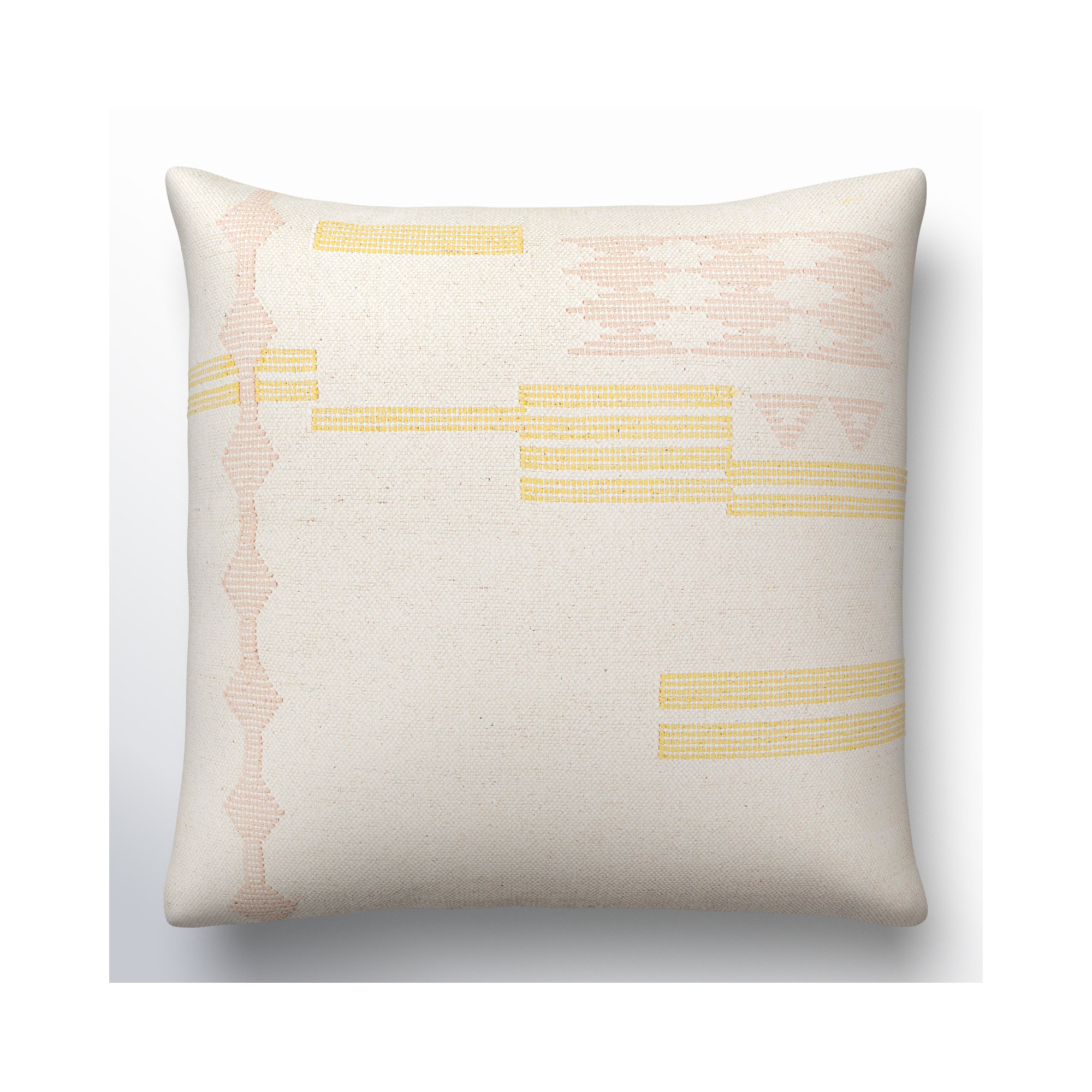 Mariposa Geometric Cotton Throw Pillow, Polyester/Polyfill, 18" x 18"