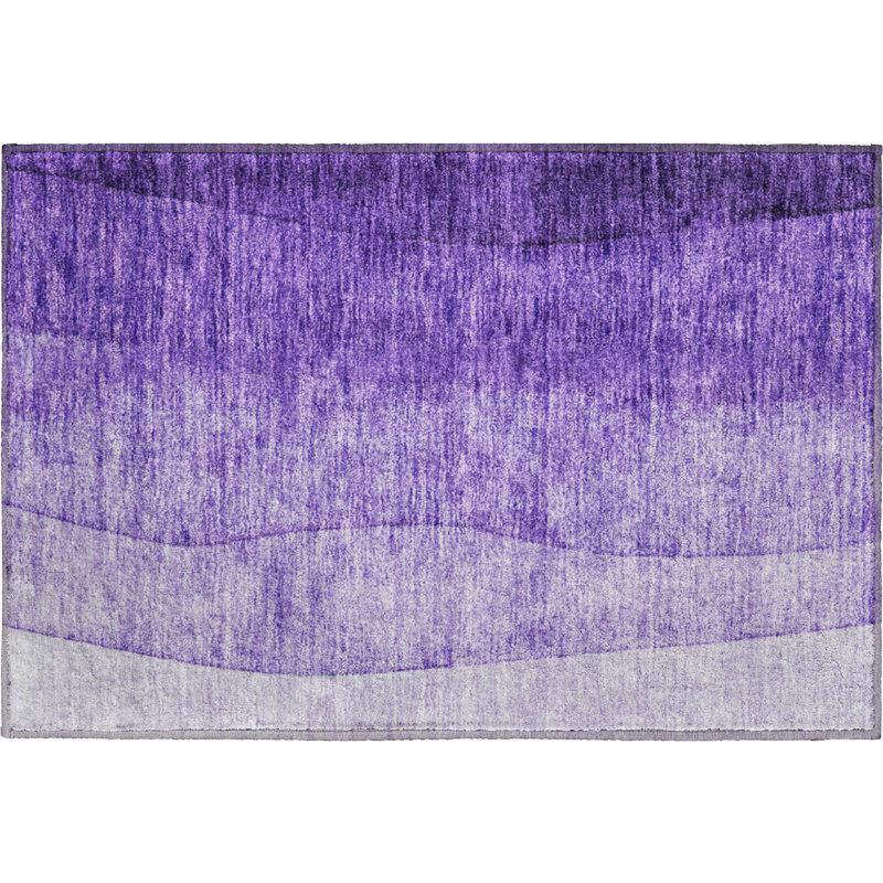 Premium Machine Washable Cerrito Purple Rug, Rectangle 1'8" x 2'6"