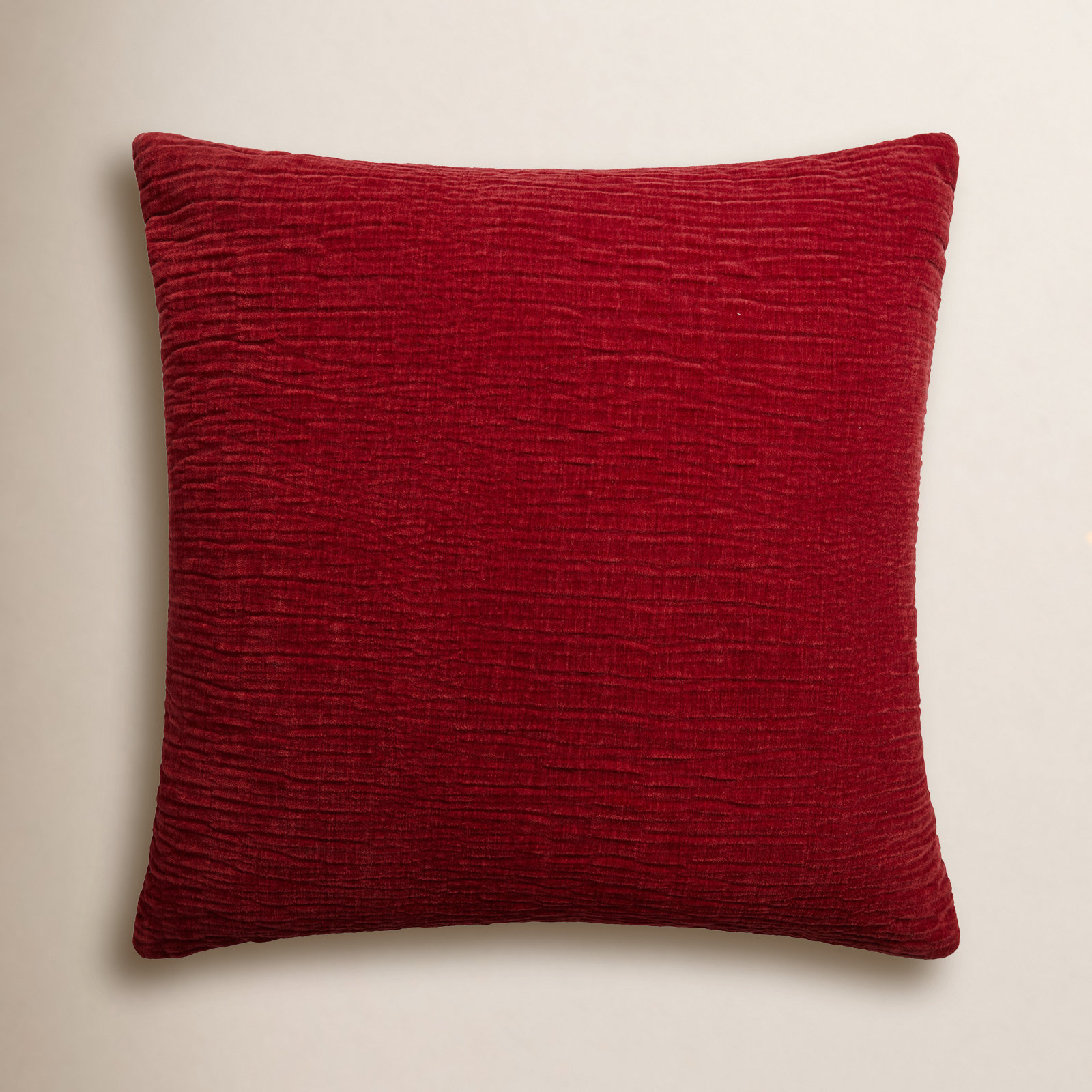 Edan Throw Pillow, Red, Pillow Cover Only/No Insert, 22"H x 22"W