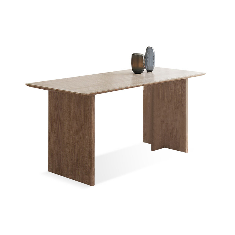 Table de salle à manger moderne Burlywood, H 29,53 po x L 62,99 po x l 31,5 po
