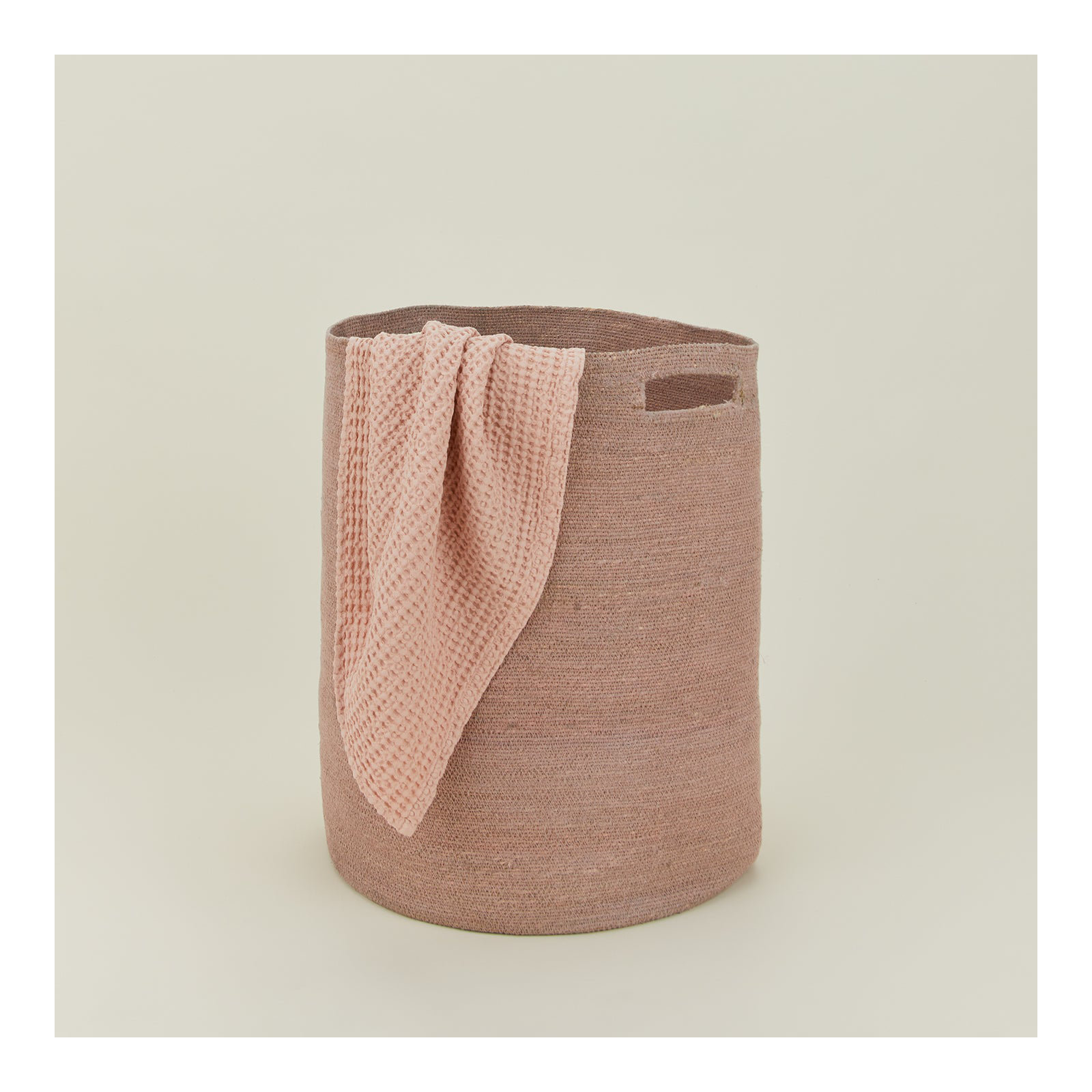 Laundry Hamper with Handles, Blush
