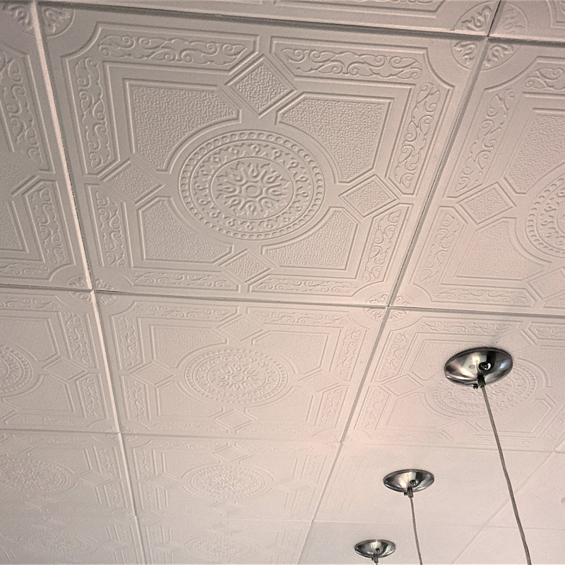 Styrofoam Glue-Up Ceiling Tiles, pack of 24 (65 sq.ft.)