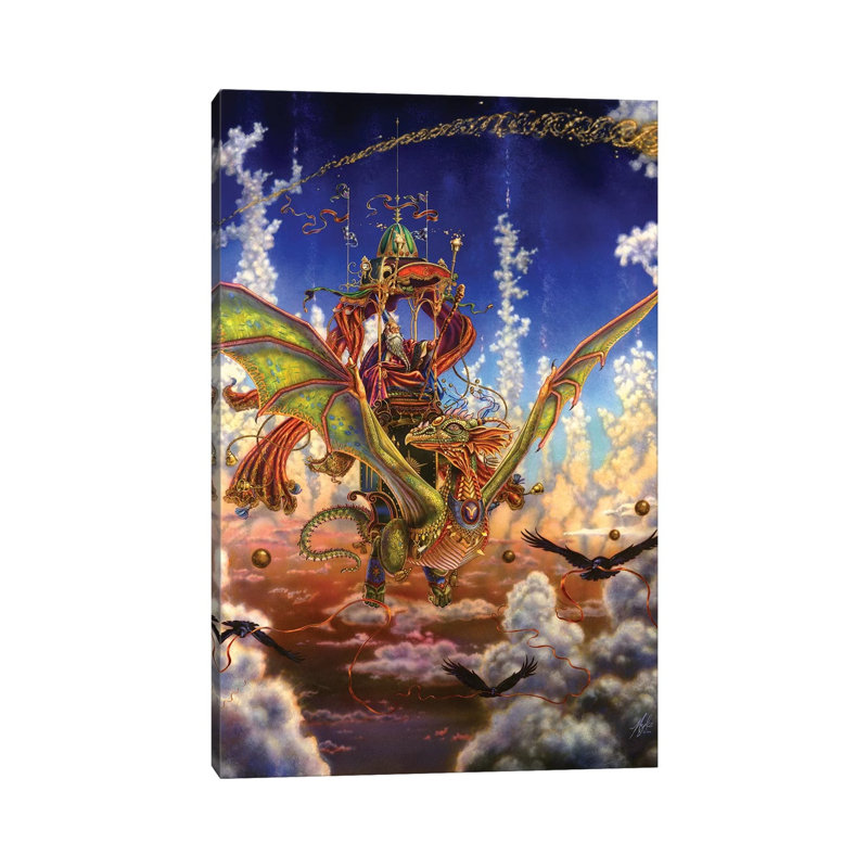 Dragon Flight by Myles Pinkney - Wrapped Canvas Gallery-Wrapped Canvas Giclée, 20.32 cm H x 30.48 cm W