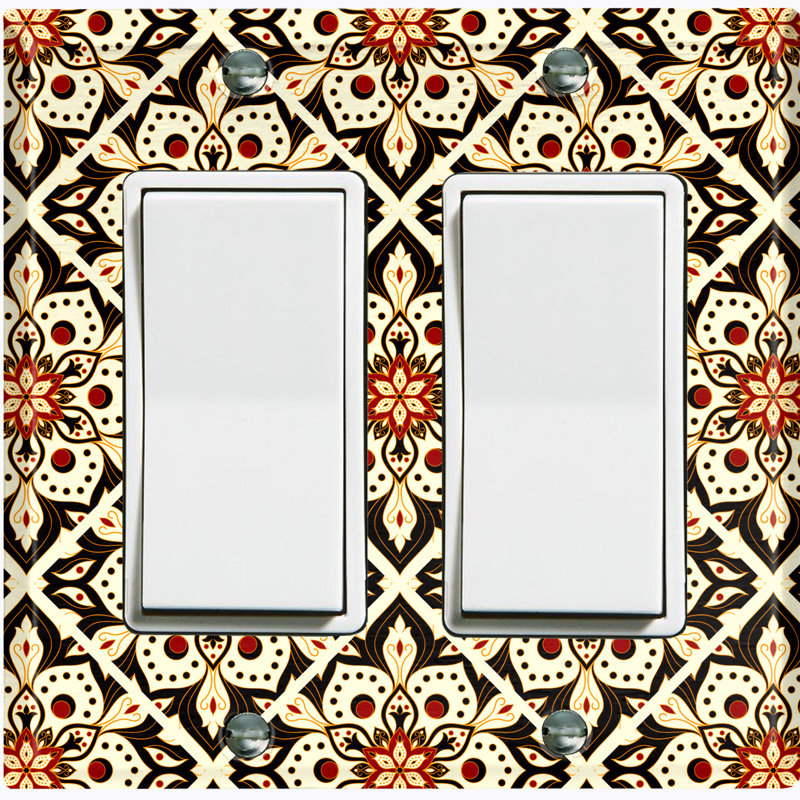 Patterned 2 - Gang Rocker Standard Wall Plate