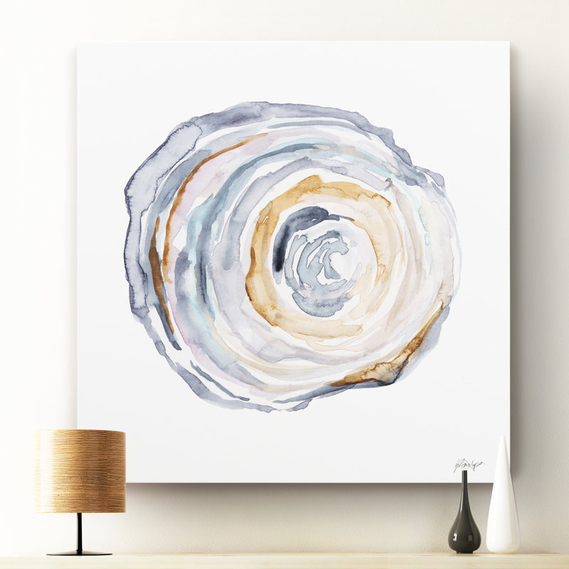 Watercolor Tree Ring IV - reproduction d'art sur toile, H 32 po x l 32 po x P 1 po, Toile tendue