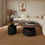 Table basse ronde en bois massif Wabi-sabi