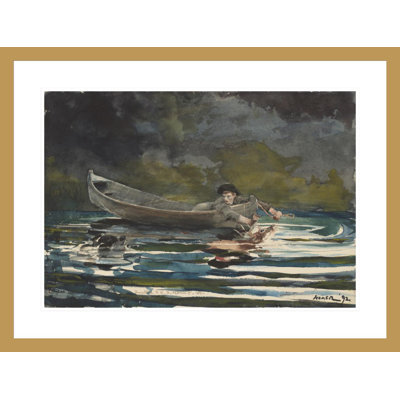 «Sketch for Hound and Hunter» par Winslow Homer, impression giclée encadrée