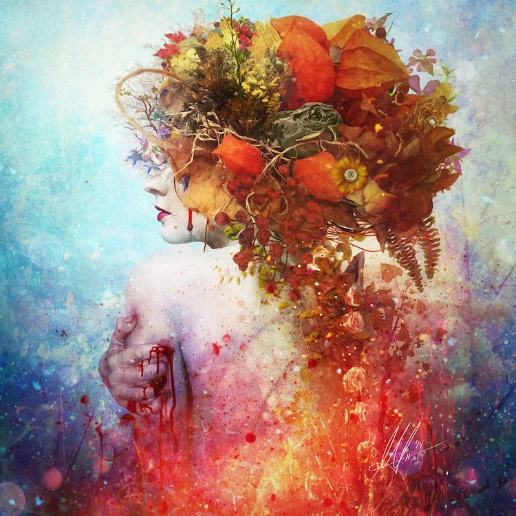 «Compassion», impression sur toile, H 18 po x l 18 po x p 1,5 po, Pas de tapis, Toile tendue