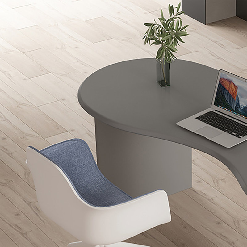 Bureau courbé Nordic Modern, H 29,5 po x l 78,7 po x P 31,5 po