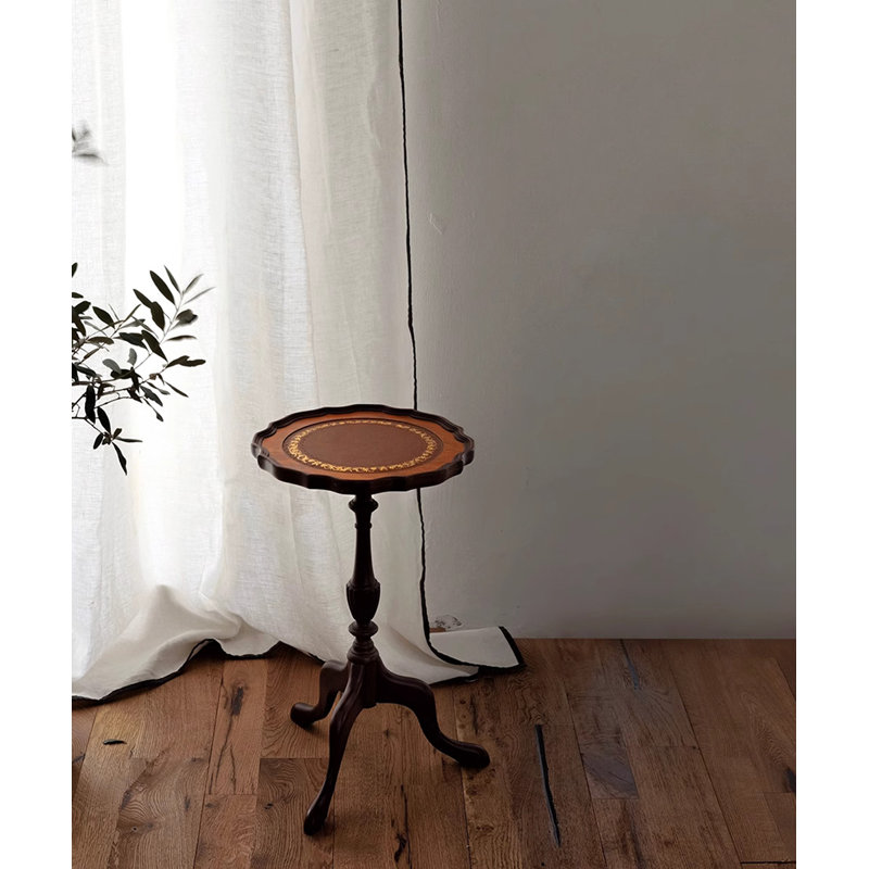 20.08" Brown Free Form Solid Wood End Tables