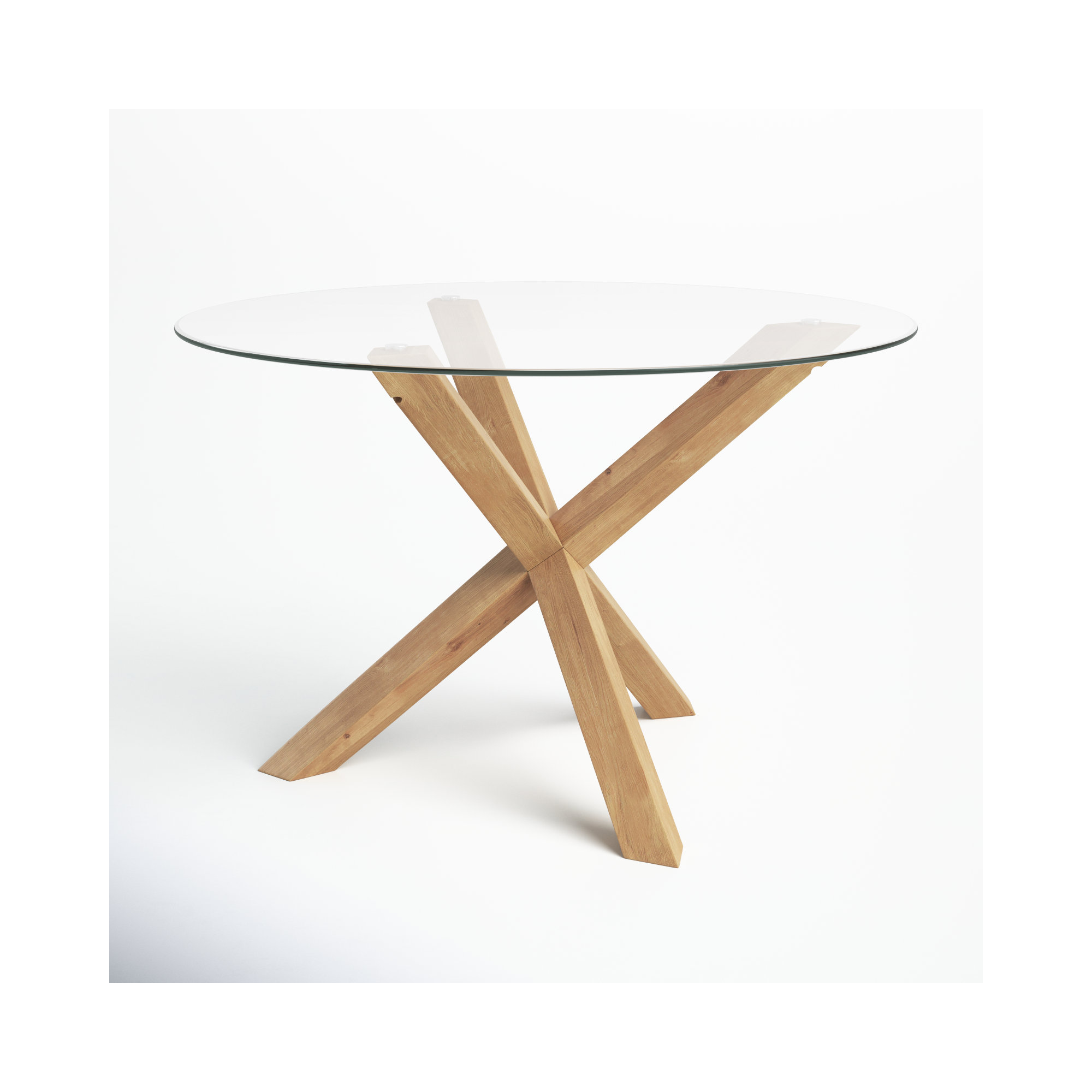 Barnett Round Dining Table, Natural, 30" H x 48" W x 48" L
