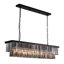 Lustre 7 niveaux à intensité variable et rectangulaires avec détails en cristal-1369219483