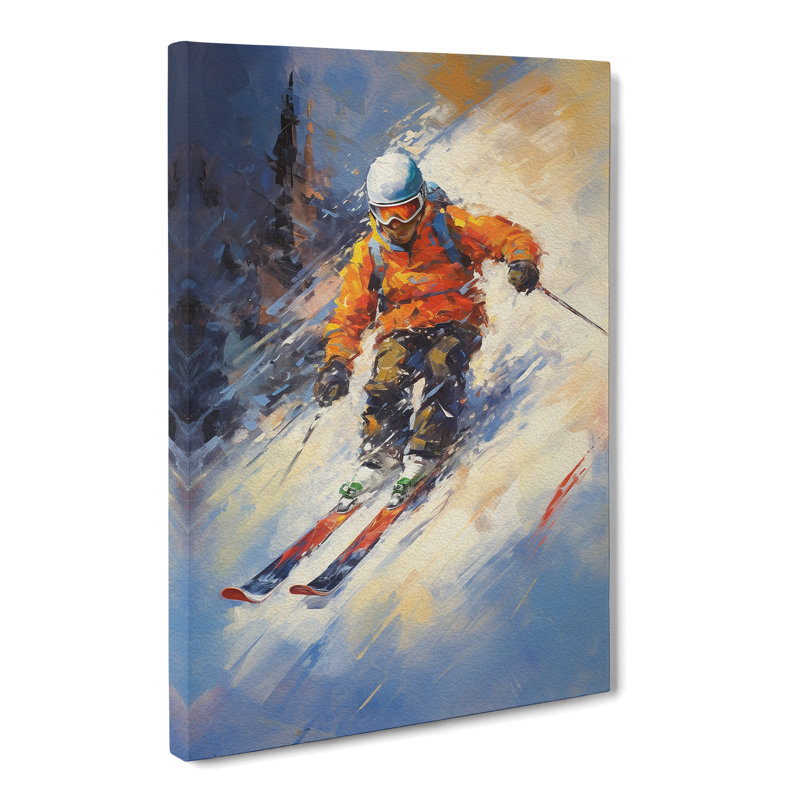Skiing Impressionism - Print, 60cm H x 40cm W x 3cm D