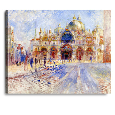 The Piazza San Marco, Venice by Pierre-Auguste Renoir Painting Reproductions Reproductions,Giclee Canvas Prints Wall Art for Home Decor