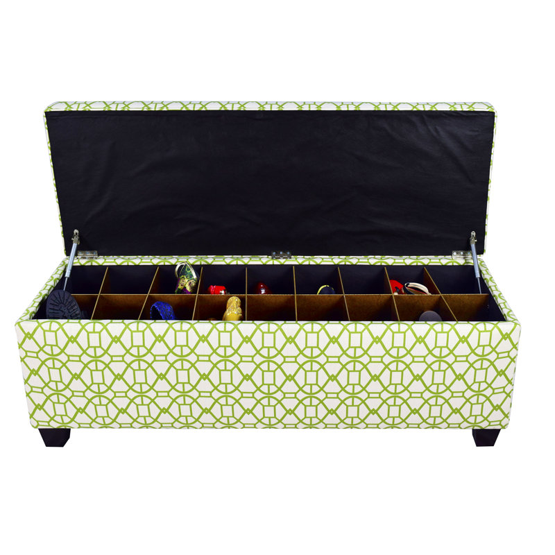 Banc de rangement pour chaussures Noblesville, Grand, Vert