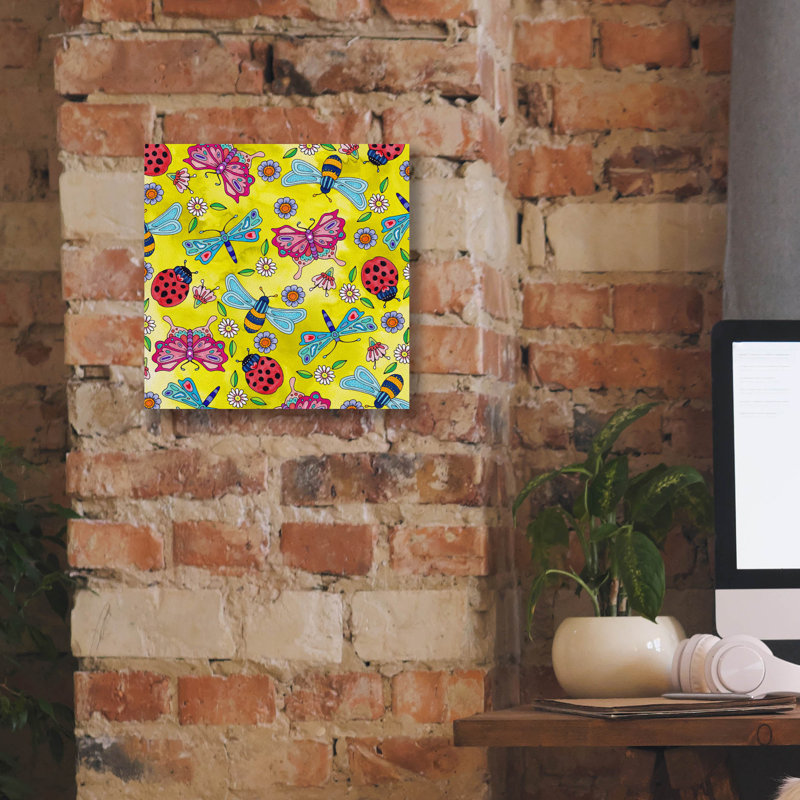 «Winged Things 30» par Hello Angel, art mural sur toile, H 12 po x l 12 po x P 0,75 po