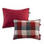 Housse pour lit de jour simple en rouge - 6 pièces, tissu écossais réversible, avec rembourrage en coton pour plus de durabilité, comprend des taies décoratives et un coussin décoratif
