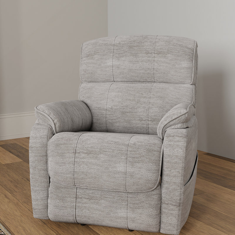 Plush Fabric Power Lift Chair In Lucie Dove