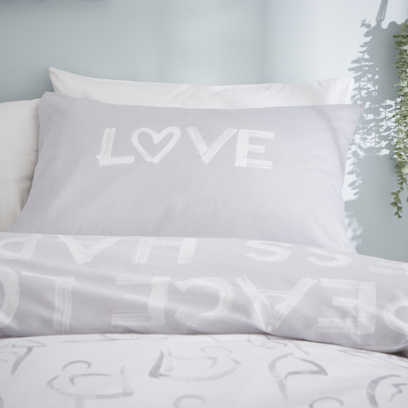 Peace And Yoga Easy Care Duvet Set, Double - 2 Standard Pillowcases