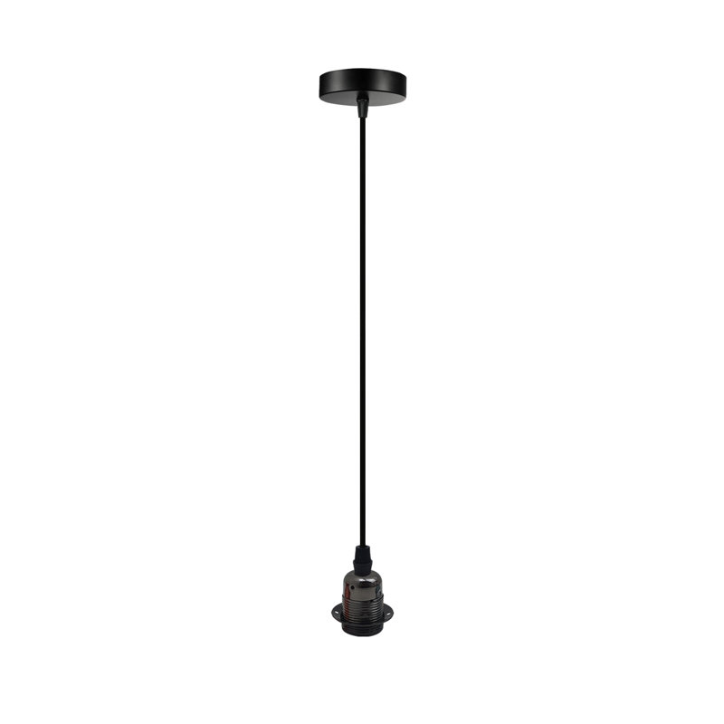 Barcenas 1 - Light Single Pendant, Black, Black