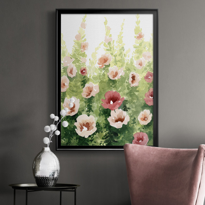 Sunlit Flora II - reproduction d'art sur toile encadrée, Cadre noir, H 24,5 po x l 18,5 po x P 1 po