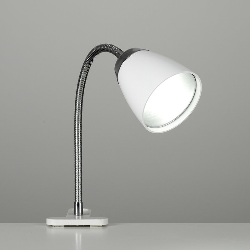 Han Metal Clip On Lamp, White