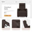 Fauteuil inclinable manuel en simili cuir Eshel-1063709135