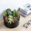 Pot à fleurs rond en céramique noire 7,5 po Lemington