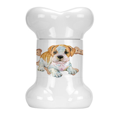 Pot à animaux en forme d’os bouledogue chiot