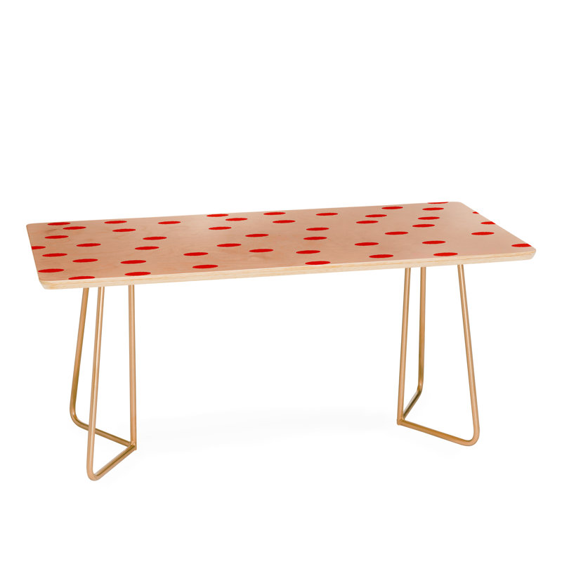 Table basse à points rétro