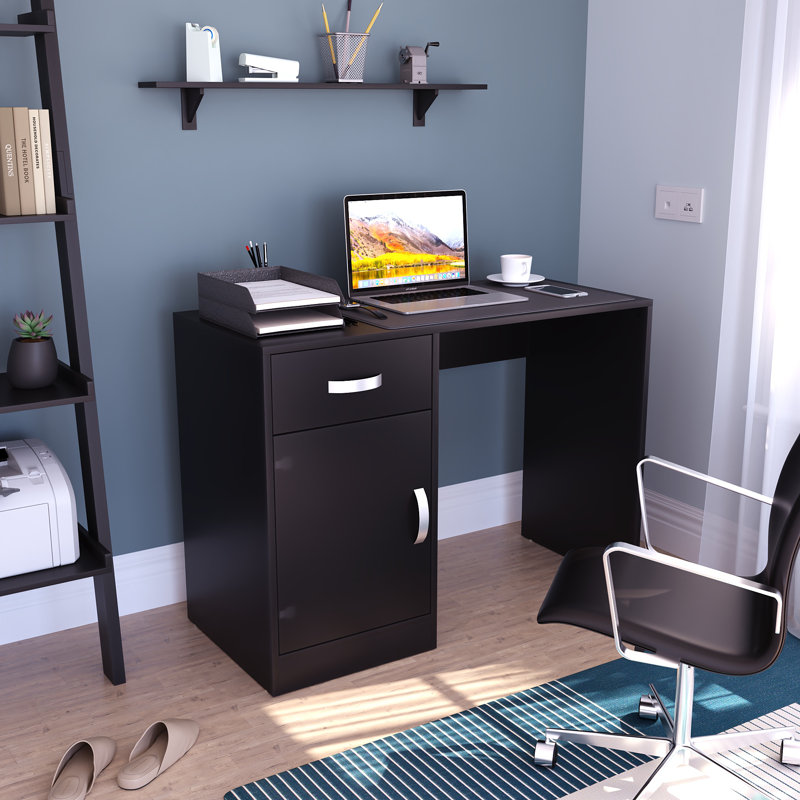 Muskoka Solid Wood Base Computer Desk, Black