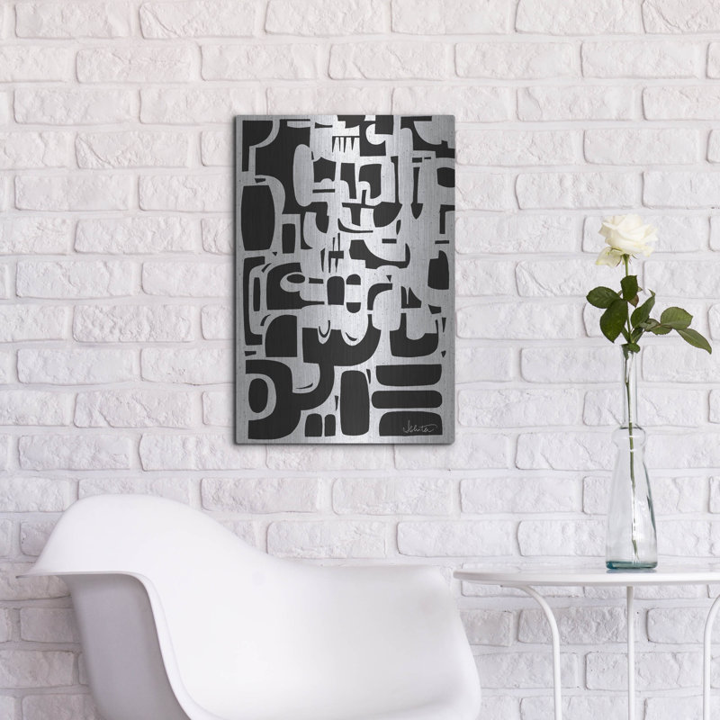  «Noir» par Ishita Banerjee, art mural en métal, 16 po x 24 po, H 24 po x l 16 po