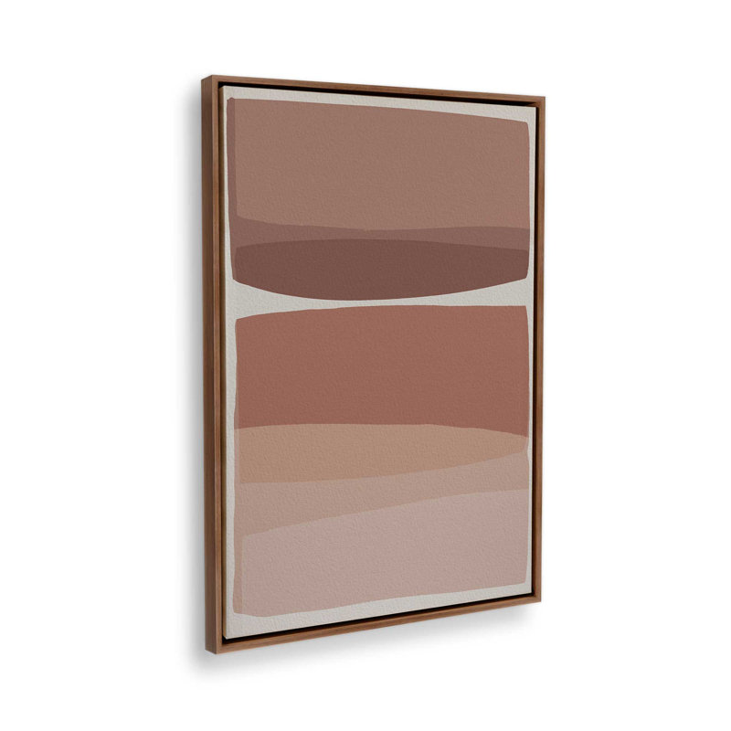 «Modern Blush» par Garima Dhawan, reproduction d'art, H 48 po x l 36 po, Brun, Cadre flottant
