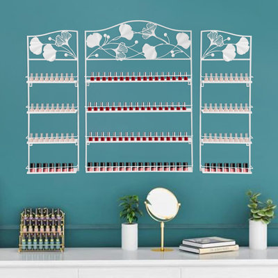 Wall-Mounted Iron Nail Polish Rack