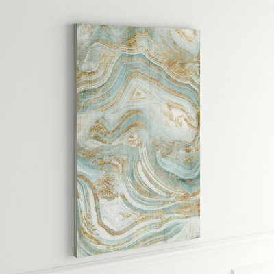 Agate bleue - reproduction d'art sur toile
