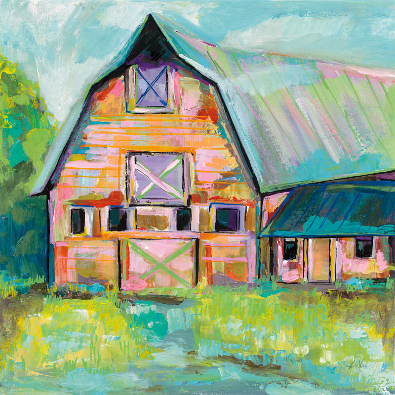 Going To The Country II by Jeanette Vertentes - Wrapped Canvas Painting, 91cm H x 91cm W 